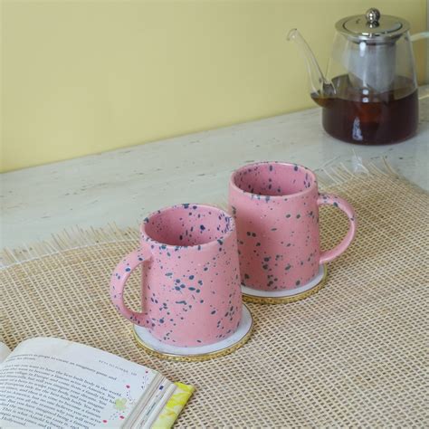 Pink Terrazzo Mug Set of 2 – The Decor Mart