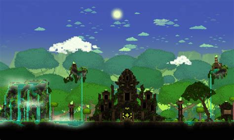 MASSIVE BUILD - Temple Themed Old One's Army Arena : r/TerrariaDesign