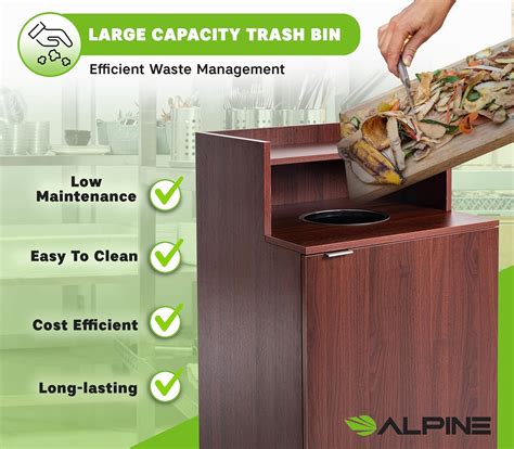 Alpine Restaurant Trash Bin Cabinet – Commercial Trash Can Garbage ...