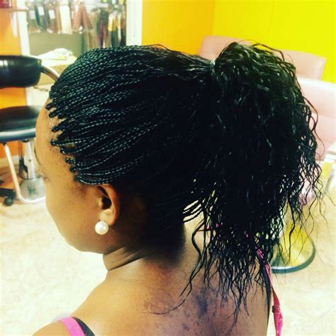 Micro braid | Human braiding hair, Tree braids hairstyles, Micro braids ...