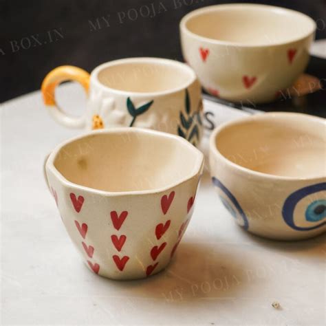 Buy Cute Red Heart Ceramic Mug Online in India - Mypoojabox.in
