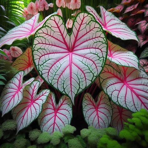300 Carnival Caladium Seeds For Planting - Perennial Jade Hairpin ...
