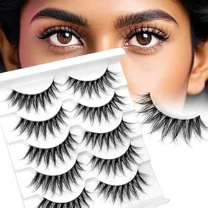 Buy CALAILIS 5 Pairs False Eyelashes, Natural 3D Fake Eyelashes Pack ...