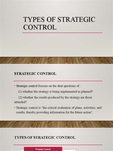 Image result for Strategic Control Types