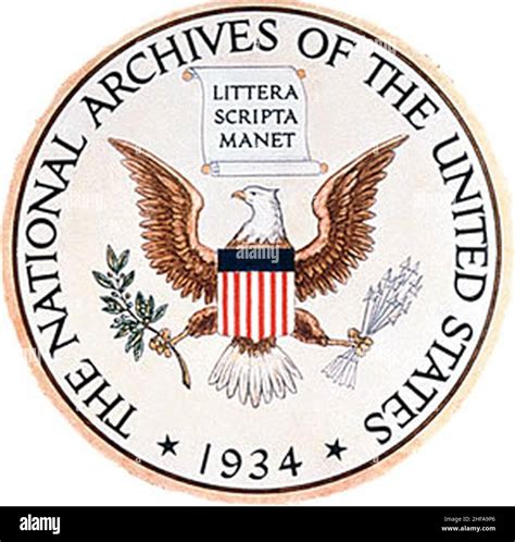 Seal of the National Archives of the United States Stock Photo - Alamy