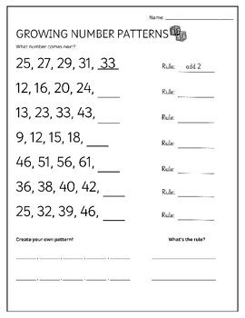Growing Number Patterns Rule 的图像结果