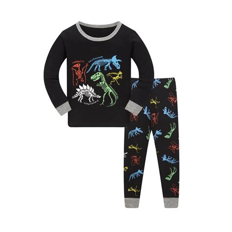 Bjutir Toddler Boys Pajamas Dinosaur Print Kids 2 Piece Pj'S Long ...