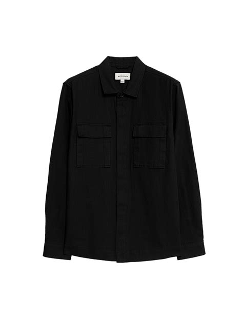 Buy Cotton Linen Blend Overshirt at Marks & Spencer