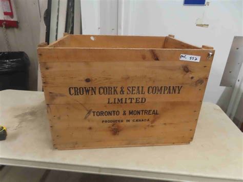 Crown Cork + Seal Company Wooden Crate 20" x 21" x 28"