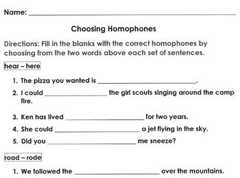 Image result for Homophones Break Brake Worksheet