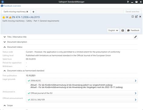 Software for modern standards management
