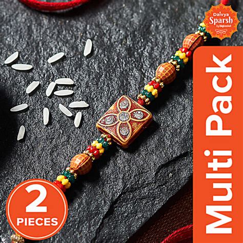 Buy Daivya Sparsh by bigbasket Petal Delight Beaded Rakhi Online at ...