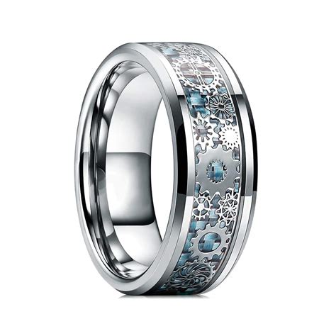 Buy Yellow Chimes Silver Rings For Men | Pack of 1 Stainless Steel Band ...