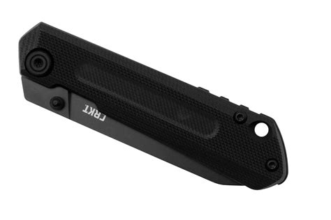 CRKT Straight 2670 Black Oxide D2, Black G10, pocket knife, T. J. Schwarz design ...