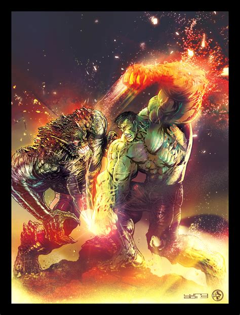 ArtStation - Hulk vs Abomination