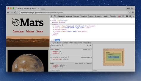 Image result for Browser Developer Tools HTML CSS