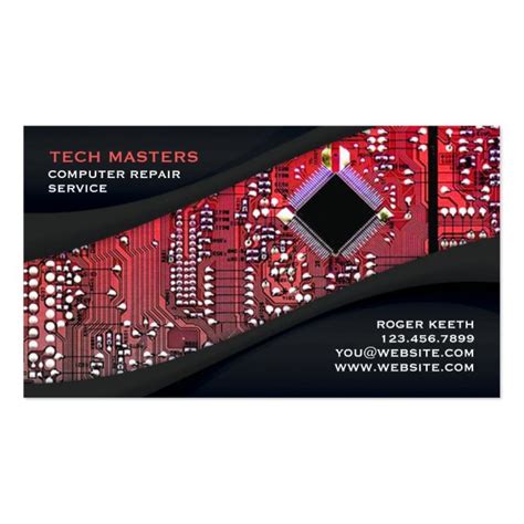 Computer Repair Business Cards Samples 的图像结果