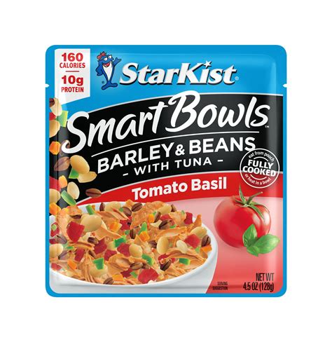 StarKist Smart Bowls Barley & Beans with Tuna Tomato Basil, 4.5oz ...