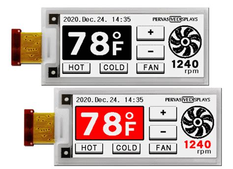 Wide Temperature E-ink Displays - Pervasive Displays | Mouser