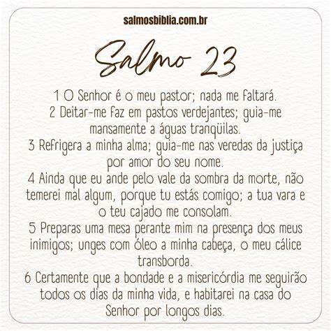 Salmo 23 | Bíblia Sagrada