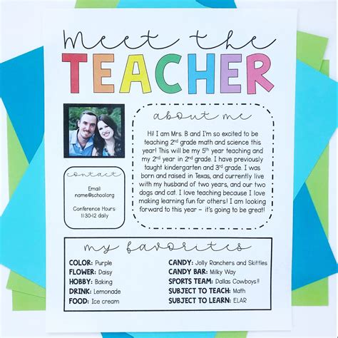 Meet The Teacher Editable Template - Social Media Template