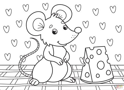 Mouse coloring page | Free Printable Coloring Pages