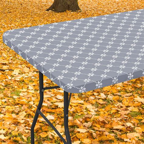 Amazon.com: misaya Rectangle Vinyl Table Cloth, Elastic Fitted Flannel ...