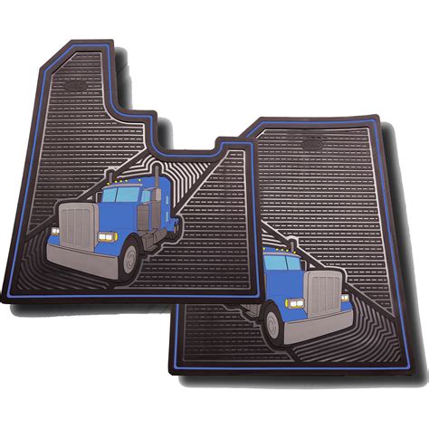 M&C Peterbilt Truck 05 Driver and Passenger Floor Mat Set, 24in.W x ...
