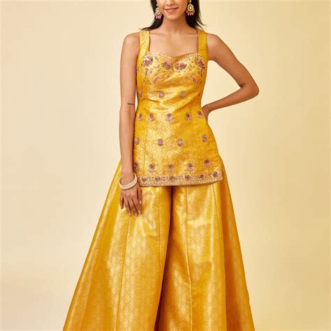 Spectra Yellow Sharara Set. – Shyam Narayan Prasad