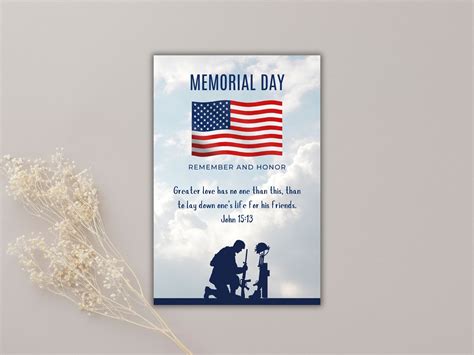 Christian Memorial Day Bible Verse Cards Church Gift Tag Scripture ...