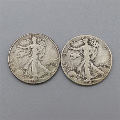 Walking Liberty Silver Half Dollar, 2 Pieces | Property Room