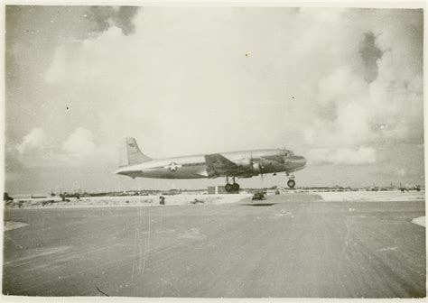 C-54 Skymaster taking off on Tinian in late 1945 | The Digital ...