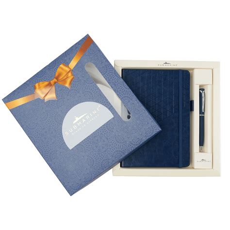 Submarine Blue Diary and Premium Metal Pen Gift Set – Submarine Pens