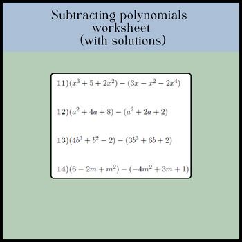 Image result for Subtracting Polynomials Calculator