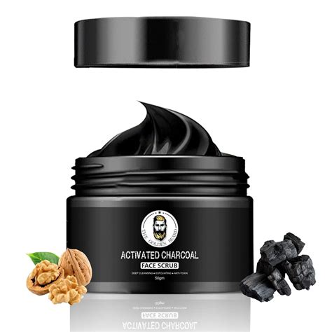 Buy Activated Charcoal Face Scrub for Dead Skin Cells & Blackheads ...