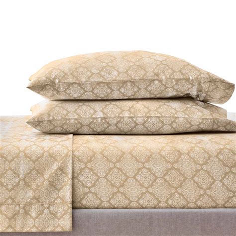 Better Homes & Gardens 4-Piece 400 Thread Count Ogee Almond Biscuit ...
