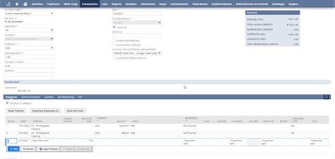NetSuite Expense Report 的图像结果
