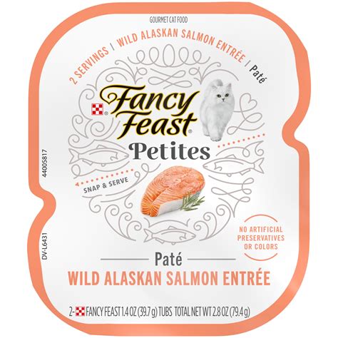 Purina Fancy Feast Petite Wild Alaskan Salmon Pate Wet Cat Food, 2.8 oz ...