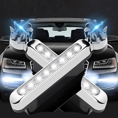 Wind Powered Car LED Lights 2 Pcs | No Wiring DRL Lights Universal ...