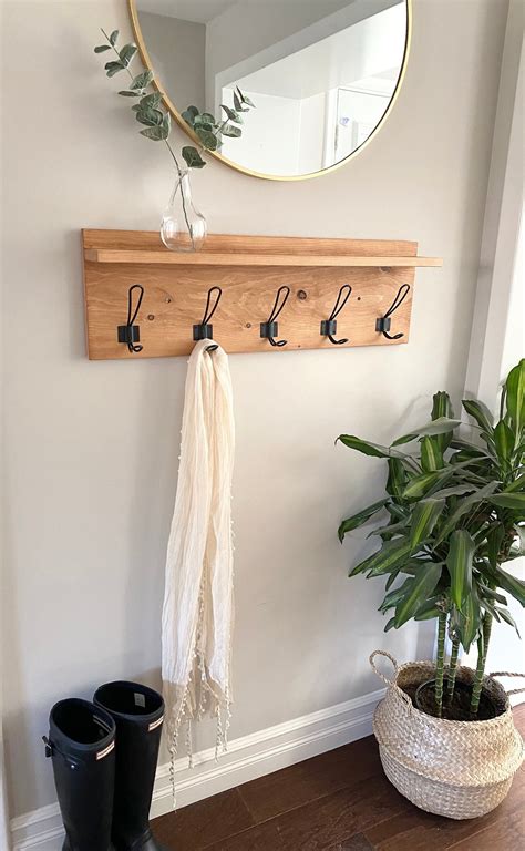 Coat Rack, Farmhouse Coat Hooks, Entryway Organizer, Coat Hook Rack ...