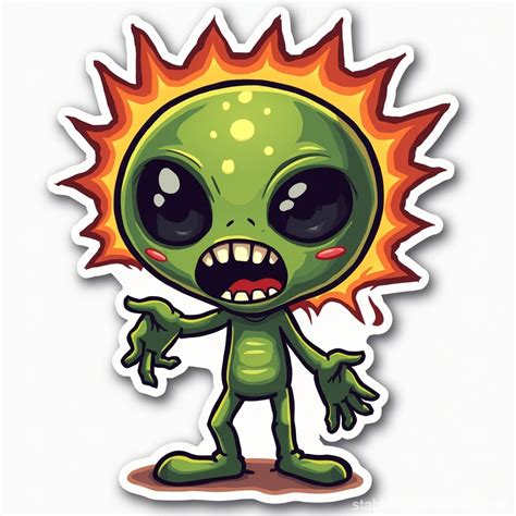 Alien Sticker Design 的图像结果