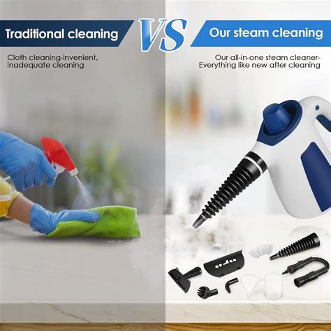 Pressurized Handheld Steam Cleaner with Safety Lock and 9 pcs ...