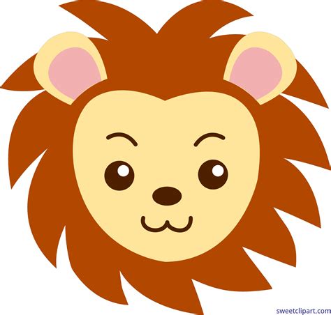 Cute Lion Head Clip Art