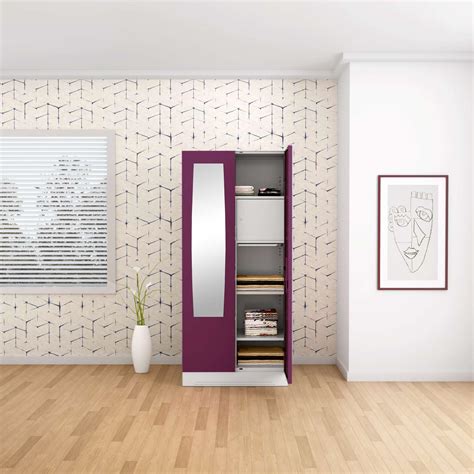 GODREJ INTERIO Almirah Slimline 2-Door Steel Almirah, Cupboard for ...