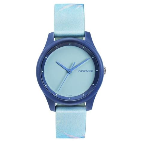 Buy Online Fastrack Tie & Dye Quartz Analog Blue Dial Silicone Strap ...