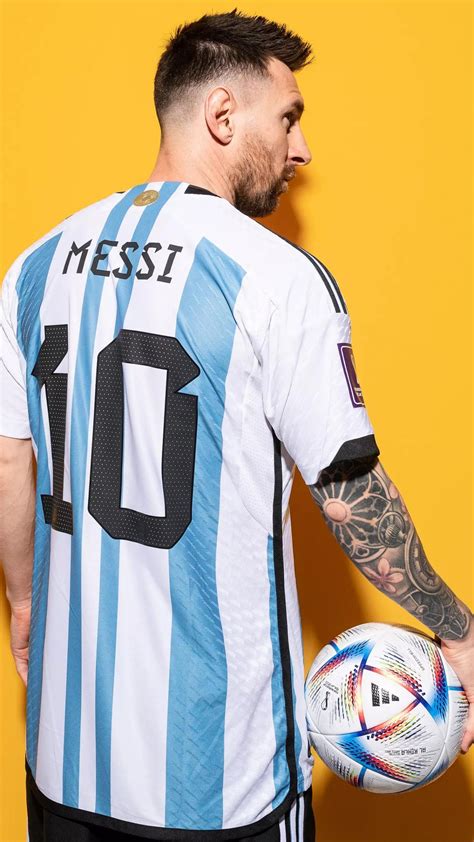 Lionel Messi Wallpaper 4K, Yellow background, Soccer Player