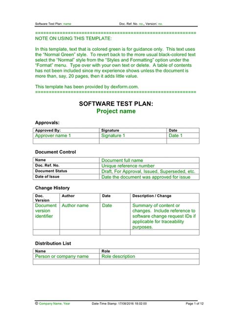 Software Performance Test Plan Template 的图像结果