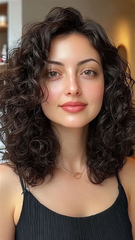 24 Curly Hairstyles That Flatter Round Faces: Your Guide to Gorgeous ...