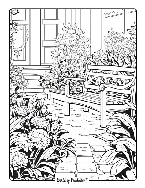 Free Printable Adult Coloring Pages Garden Path