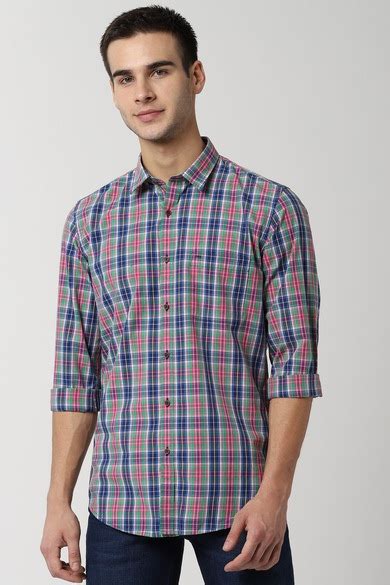 Buy Men Green Check Full Sleeves Casual Shirt Online - 489831 | Peter ...